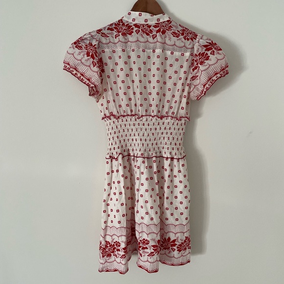 red and white light summer mini dress - Picture 2 of 4